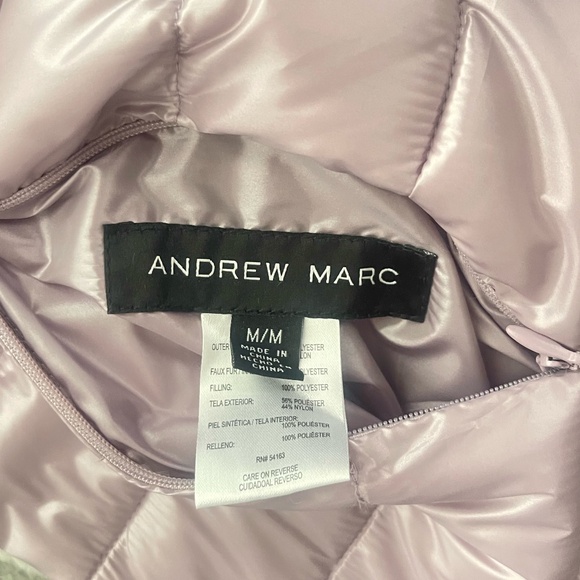 Andrew Marc Ladies' Ultra Soft Attached Hood Reversible Jacket Shine Lavende - Picture 13 of 14